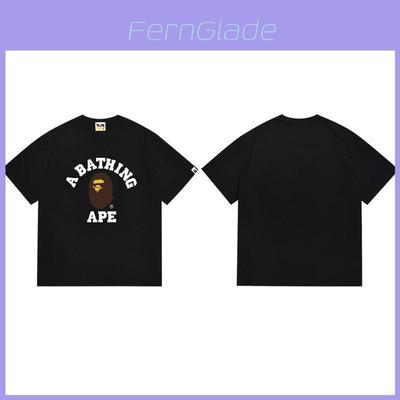 T-shirt z krótkim rękawem i nadrukiem małpki z kreskówki dla nastolatków, do codziennego noszenia