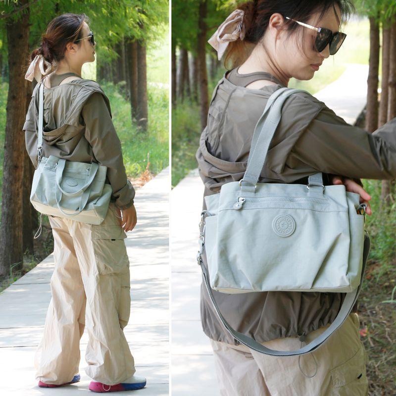 

Capson Shoulder Messenger Bag 2025 New Arrival Women s Shoulder Bag Multi-Layer Tote Large Capacity Backpack Tote Rice Gray