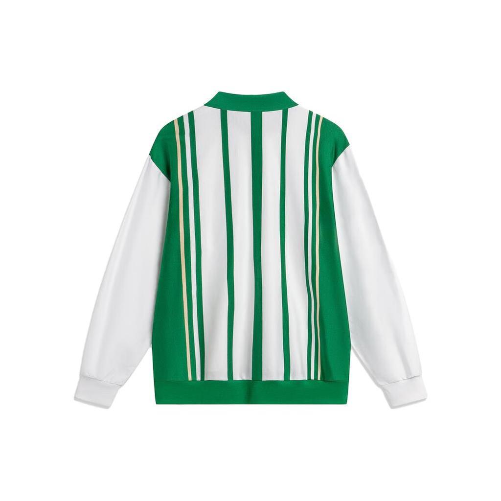 Li Ning Sports Life Collection Polo Shirt Men's Green Standard White Almond Card APLT741-1
