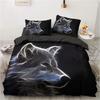 Wolf Duvet Cover Safari Animals Wolf Family Pattern Printed Cover Woodland Forest For Bedroom Decorations For Kid Women Men Gift