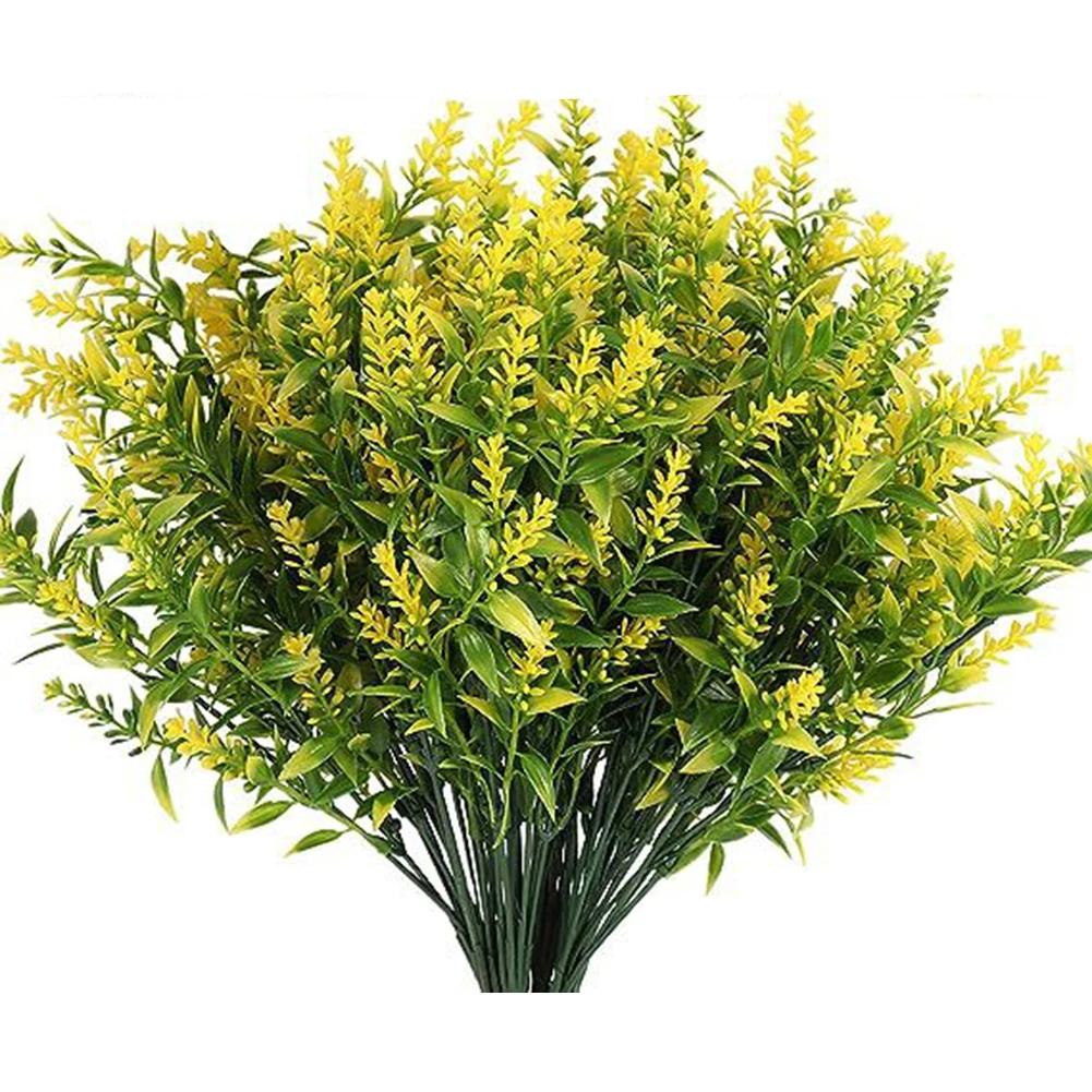 8 Bundles of Lifelike Artificial Flowers for Outdoor Home Garden Decor Vibrant Faux Plants for Patios and Walkways