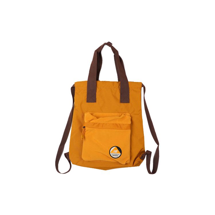 New Balance Zipper Closure Logo Fabric Handheld Bag Backpack Unisex Couple Brown Unisex backpack NCGCA42223-02 Brown
