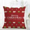 Classic Casual Daily Merry Christmas Art Cushion Cover Daily Washable Linen Pillowcase Soft For Sofa Bed Home Room Decor
