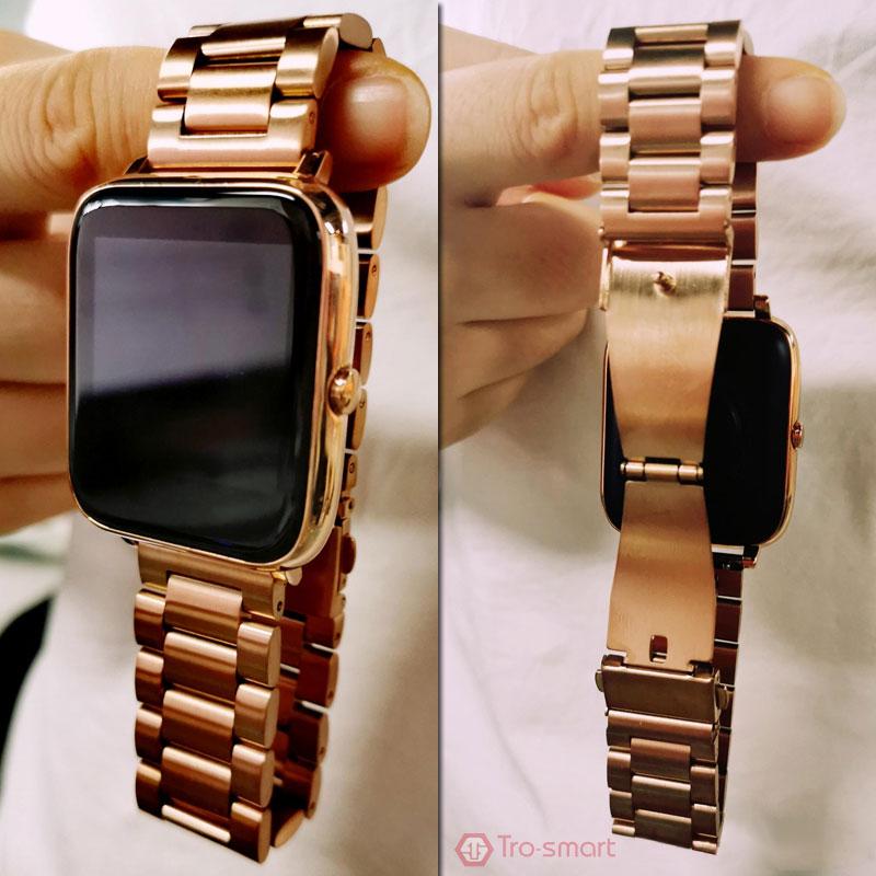 Buy Rose Gold Smart Watch Men Women 