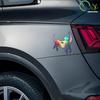 Fuel Cap Sticker Cartoon Moon Car Sticker Glass Body Tank Cover Decoration Sticker Waterproof Stickers