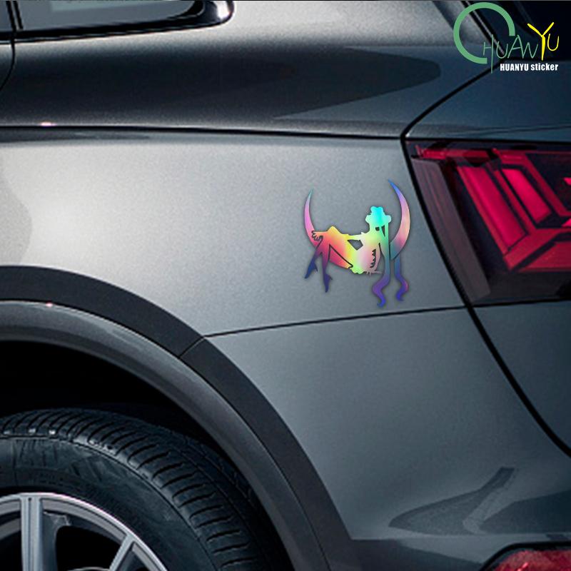Fuel Cap Sticker Cartoon Moon Car Sticker Glass Body Tank Cover Decoration Sticker Waterproof Stickers