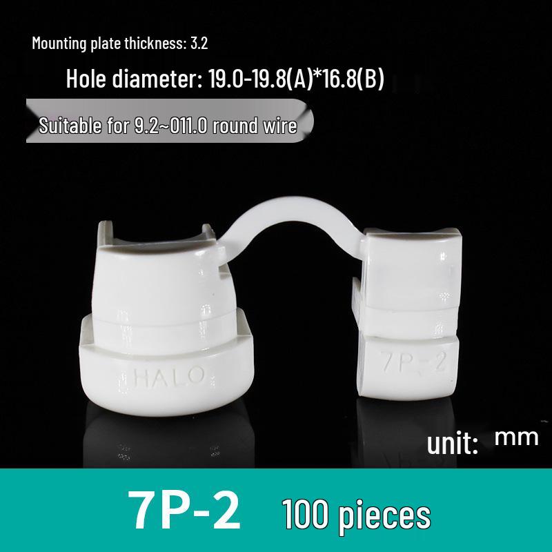 Nylon Cable Clip Set: Power Cord Buckle, Flat Cable Holder, Wire Protector, Cable Tie Tube for Electric Wires