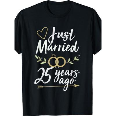 Vor 25 Jahren verheiratet/25. Hochzeitstag Geschenk/Uni T-Shirt