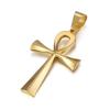European & American Polished Stainless Steel Ancient Egyptian Cross Amulet Pendant Necklace