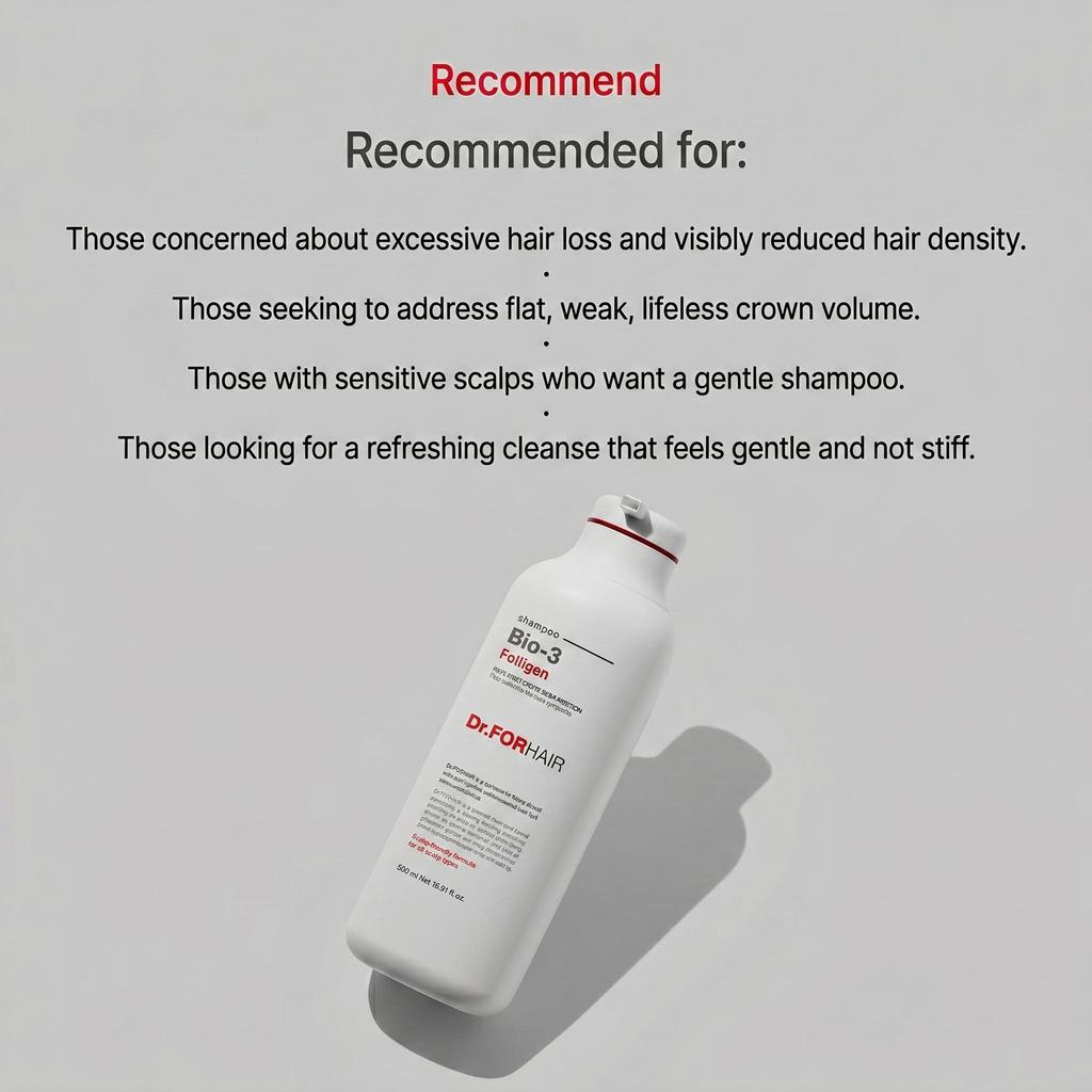 Dr.FORHAIR Folligen Bio-3 Shampoo 500ml (+Free gift)