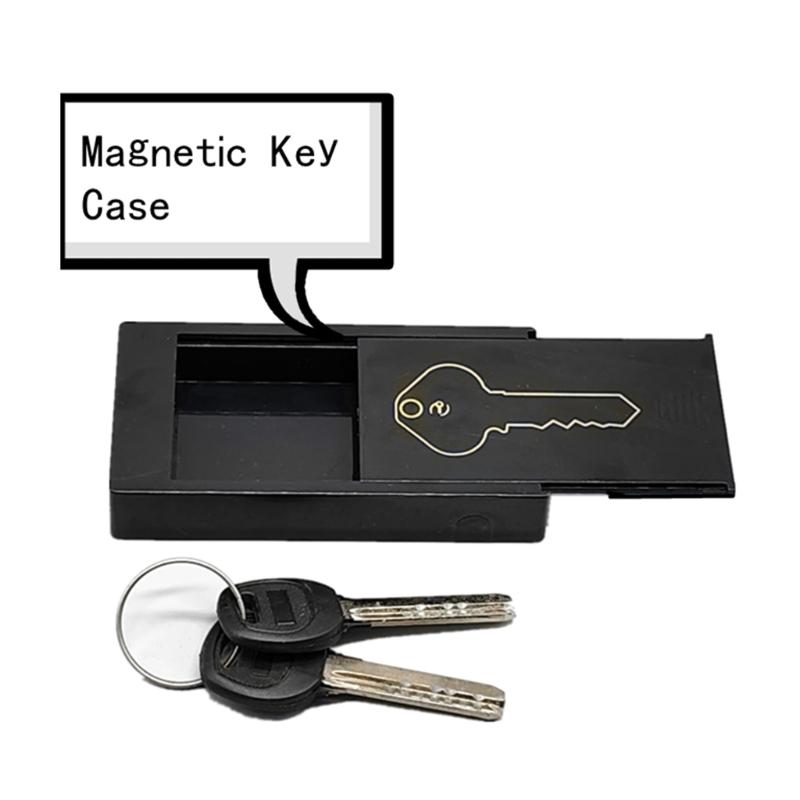 Universelle magnetische Schlüsselbox Langlebig Sicher Autozubehör Kunststoff-Schlüsselboxen Rostfreier Schlüsselhalter mit starkem Magnet