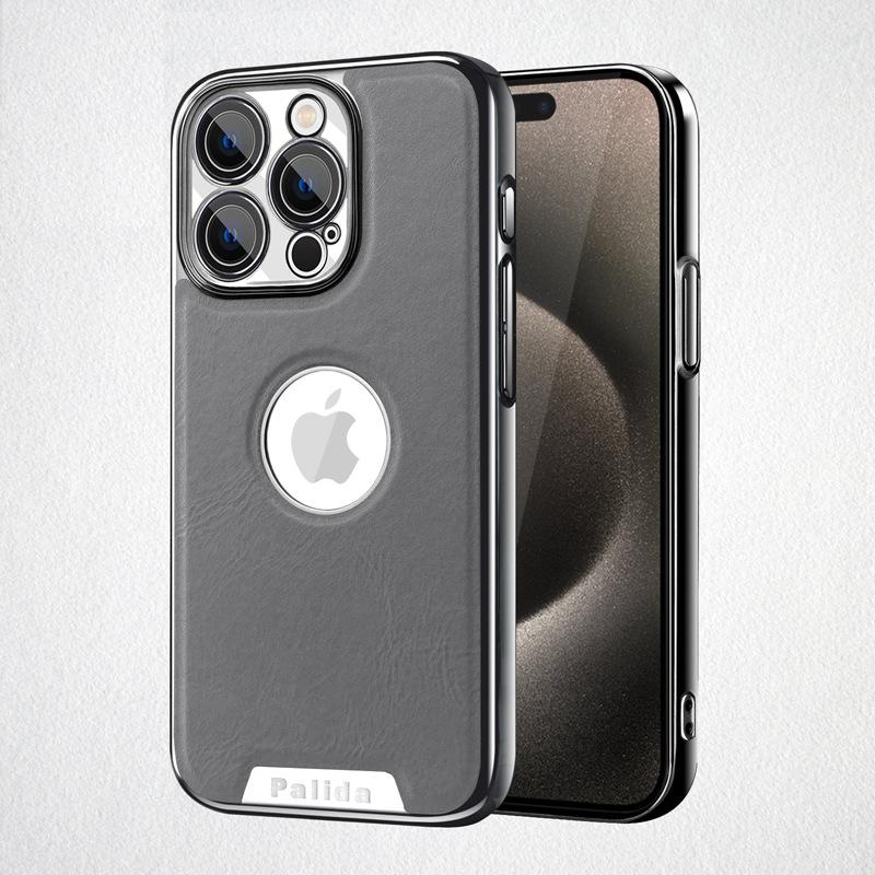 Comes with A Lens Film, Suitable for Apple 15promax Phone Cases, IPhone14 Full Cover, 13/12 Simple Leather Case