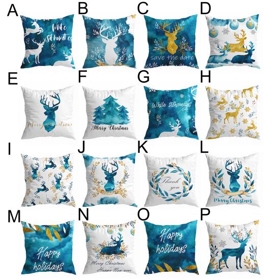 Mode Kudde Slipcover Dold Dragkedja Dekorativ Polyester Jul Hem Sovsal Hotell Kontor Kastkudde