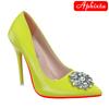 Fashion Aphixta 12cm Super High Stiletto Heels Women Pumps Luxury Big Transparent Diamonds Buckle Official Party Shoes Big Size 35-50