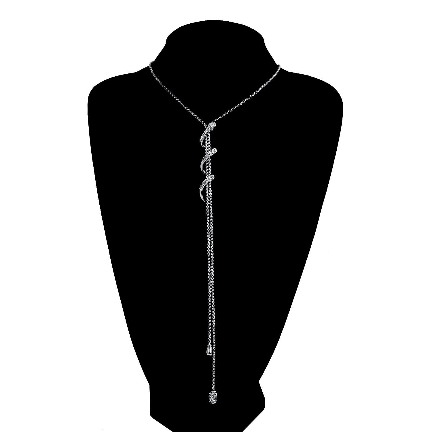 

European and American jewelry sexy diamond-encrusted snake pendant long necklace fashion ins wind sweater chain necklace