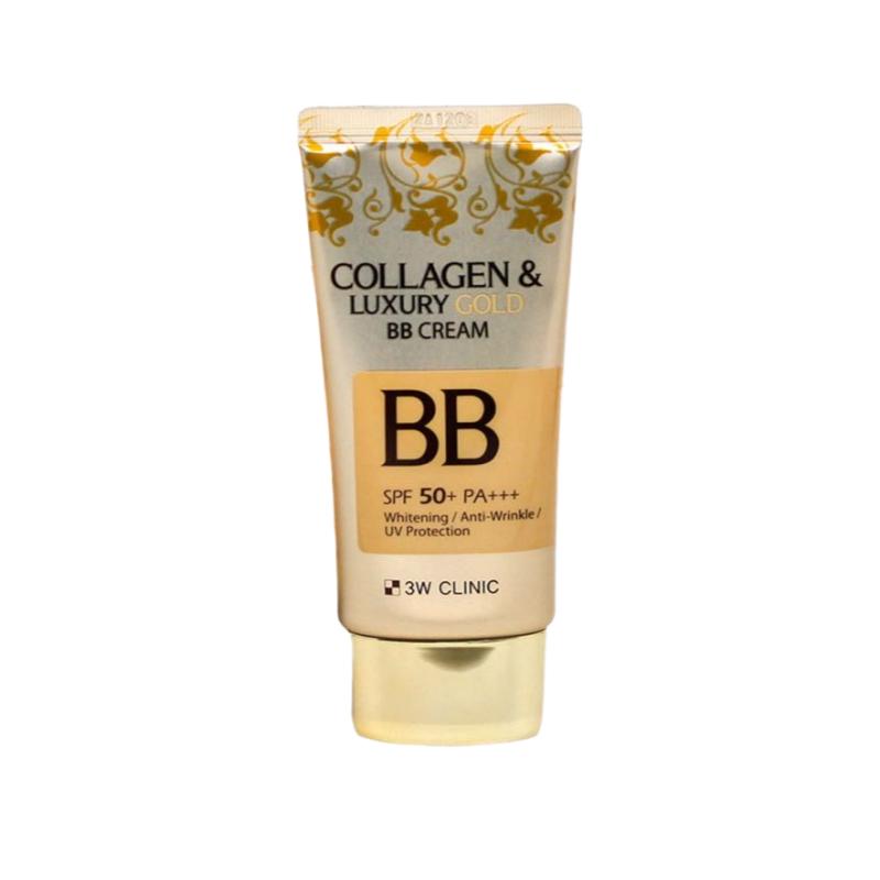 3W Clinic Collagen Luxury Gold BB Cream | Anti-Wrinkle & Firming Coverage | 50ml