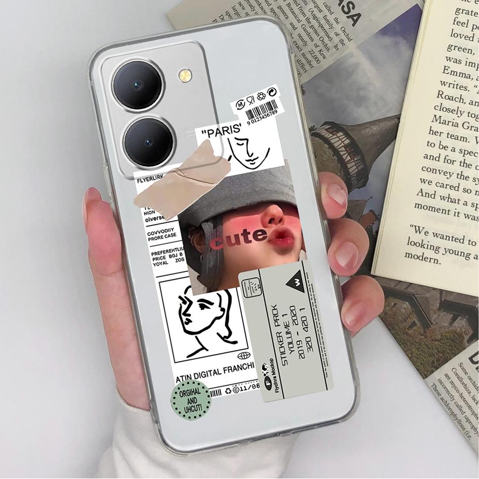 For Vivo Y36 Y20 Y15S Y02 Y11 Y12 Y35 Y33s Y31 Y30 Y27 Phone Case Back Cover Fashion Boy Girl Shockproof Transparent Soft Silicone TPU For Vivo Bumper