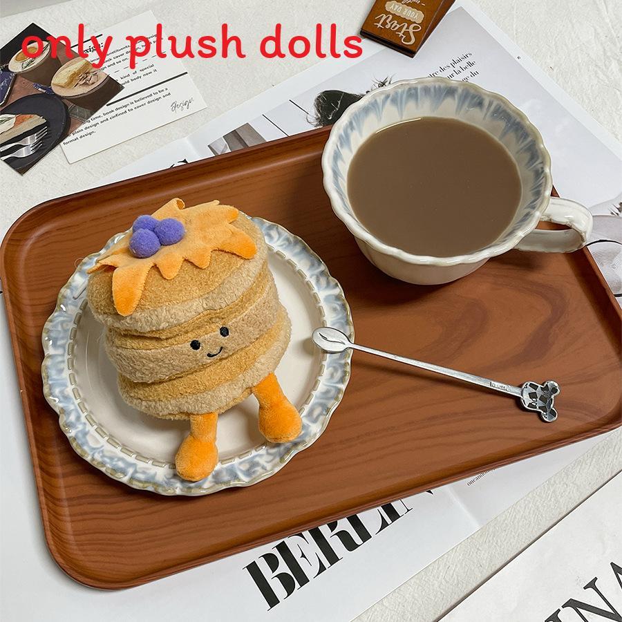 Egg Tarts Puffs Pancakes And Bagels Plush Pendants With Short Plush Filling For Kids And Adults