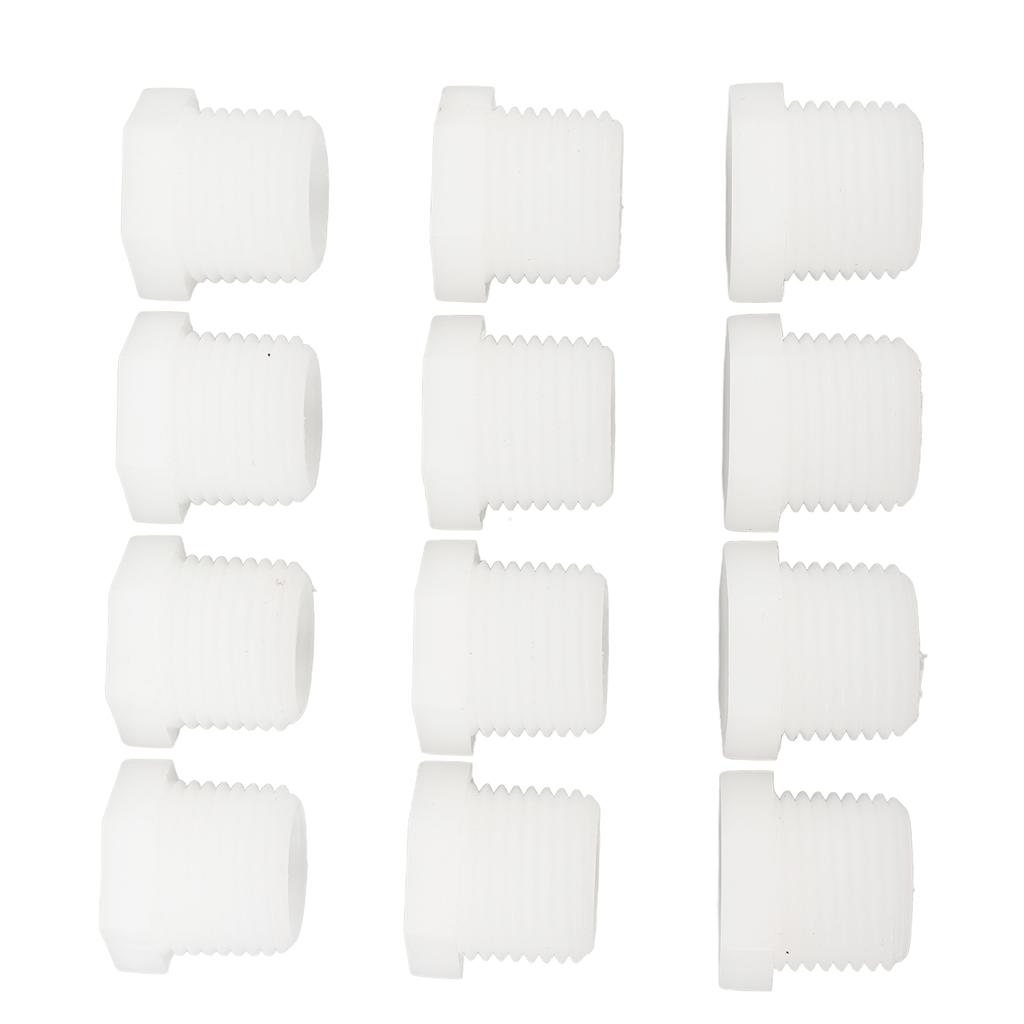 12PCS RV Water Heater Drain Plug Kit 1 2 Inch Camper White Plastic Drain Plug for Atwood Water Heaters