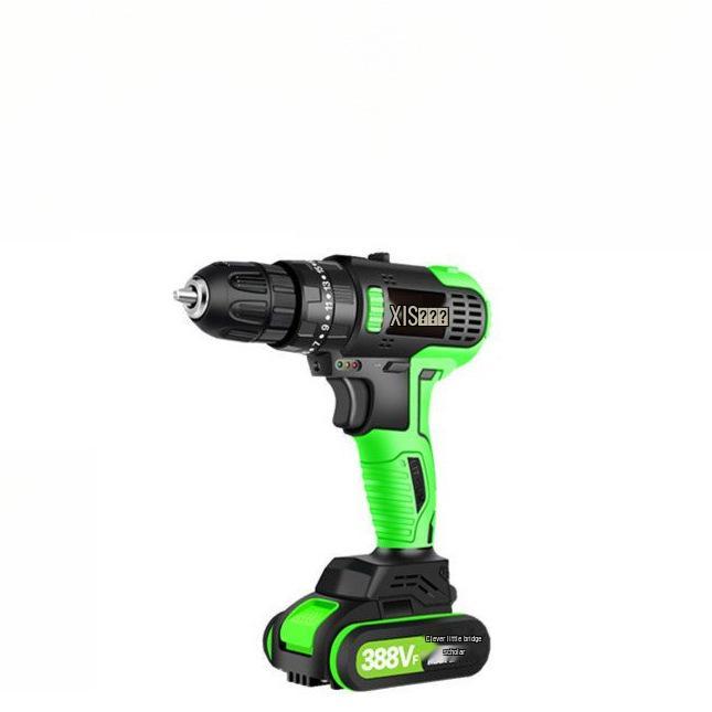 High-Power Brushless Cordless Drill with Rechargeable Lithium Battery, Two-Speed Electric Screwdriver & Impact Function