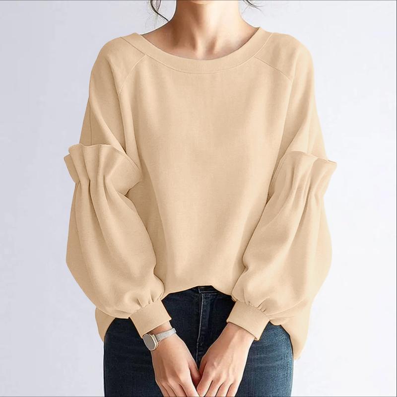 ZANZEA Women Casual Round Neck Loose Long Sleeve Spring T-Shirts