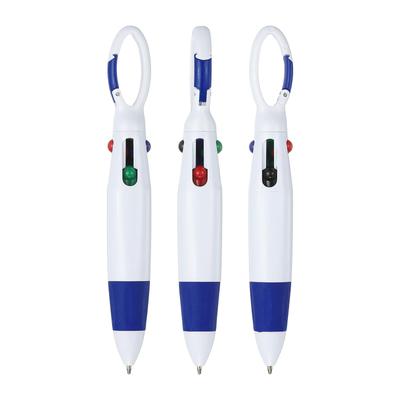 PATIKIL Retractable Pen Set of Ballpoint Pens with Stationery Gift for Blue Clip-on 3, 1.0mm 4-Color Keychain, Children,