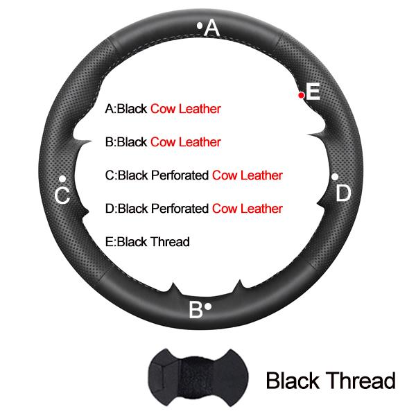 Hand Sewing Car Steering Wheel Cover Suede Cow Leather For Mercedes-Benz A-Class W177 C-Class W205 E-Class W213 S-Class W222 GLC