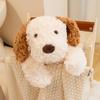 Cute Dog Plush Toy Brown Beige Lap Dog Soft Pillow Sofa Cushion Sleep Companion Doll Children's Birthday Gift for Girlfriend Boy