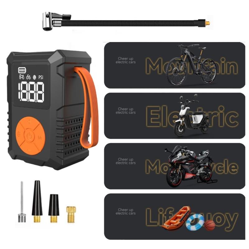 Tire Inflator Portable Air Compressor, 80W Portable Air Pumps with Digital Pressure Display Cordless Air Compressor
