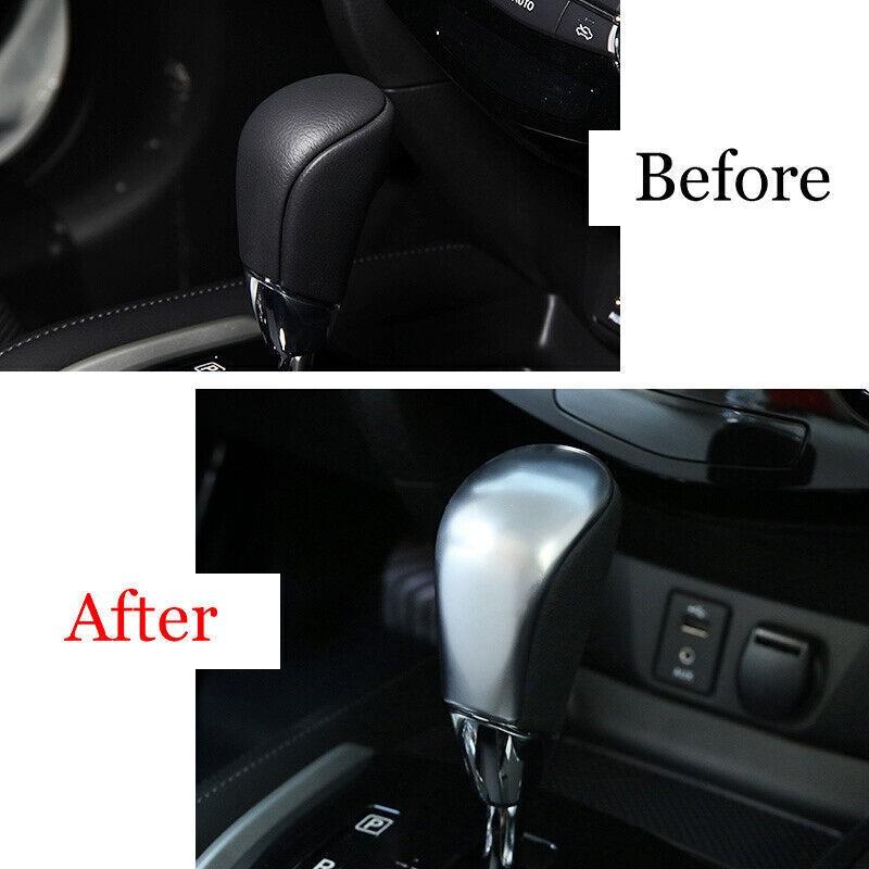 For Nissan Murano 2015-2021 ABS Silver Central Console Gear Shift Knob Trim 1PCS