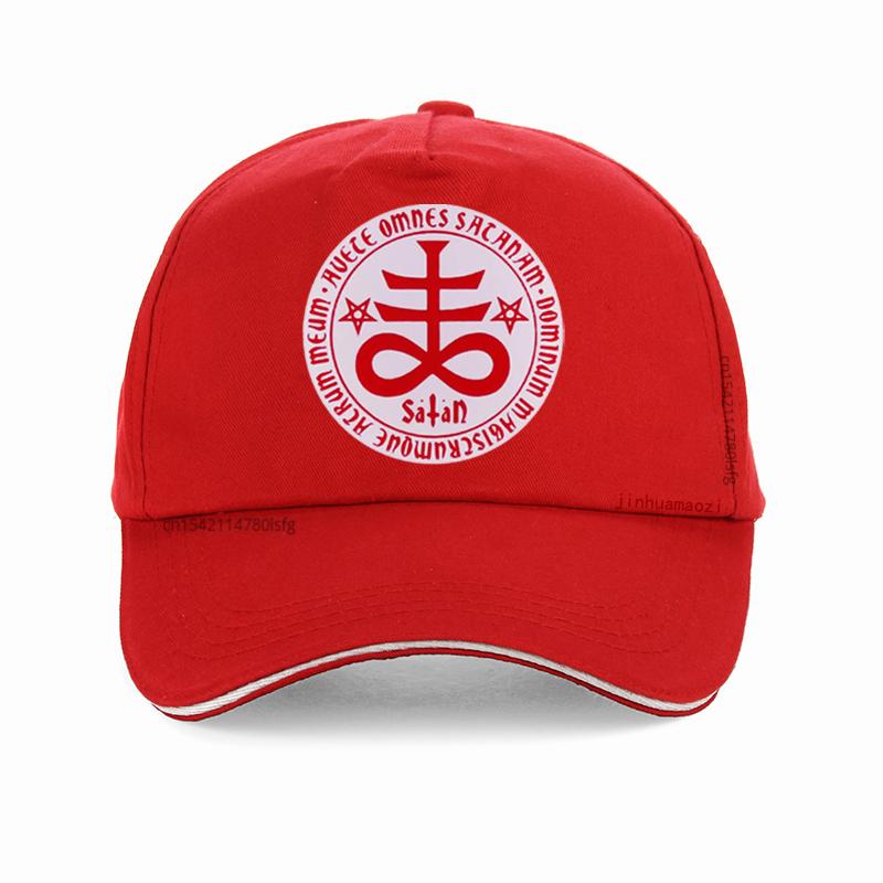 Satan Leviathan Kreuz Hut für Unisex WoUnisex Verstellbare Snapback Hüte Punk Goth Kirche des Satanischen Symbols Kolye Baseball Cap Mütze