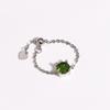 Adjustable Small Round CZ Zircon Rings For Women Gold Silver Color Link Chain Ring Fashion Jewelry for Party Anillos Mujer