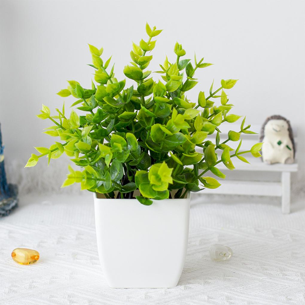 Plantas artificiais ecológicas, ornamentos para casa realistas e de baixa manutenção, ornamentos em vasos