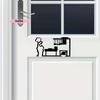 La Linea Minimalist Line Art Door Stickers Cartoon Character Design for Bedroom Kitchen Bathroom Home Decorative Vinyl Decals