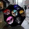 Power Rangers 8 Ribs 3Fold Black Glue Uv Protection Umbrella Sun Protection Rainproof Compact Folding Umbrella For Travel Daily Use C923957