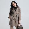 EALITEN Women's Double-Faced Pure Wool Lapel Coat