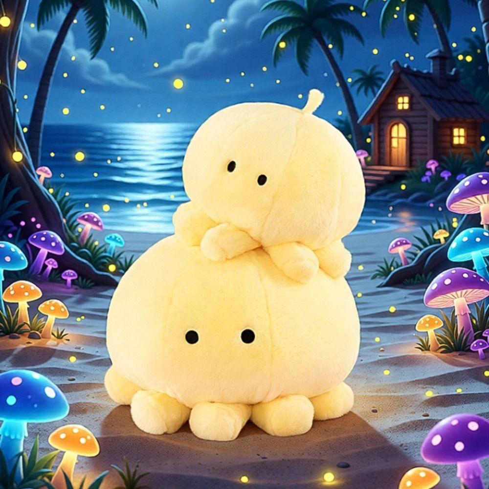 Bedroom Sofa Yellow Octopus Plush Toy Stuffed Animal Octopus Throw Pillows Children's Pillow Toys
