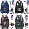 ONE PIECE Headphones Teen Student School Bag Men's and Women's Leisure Travel Backpack