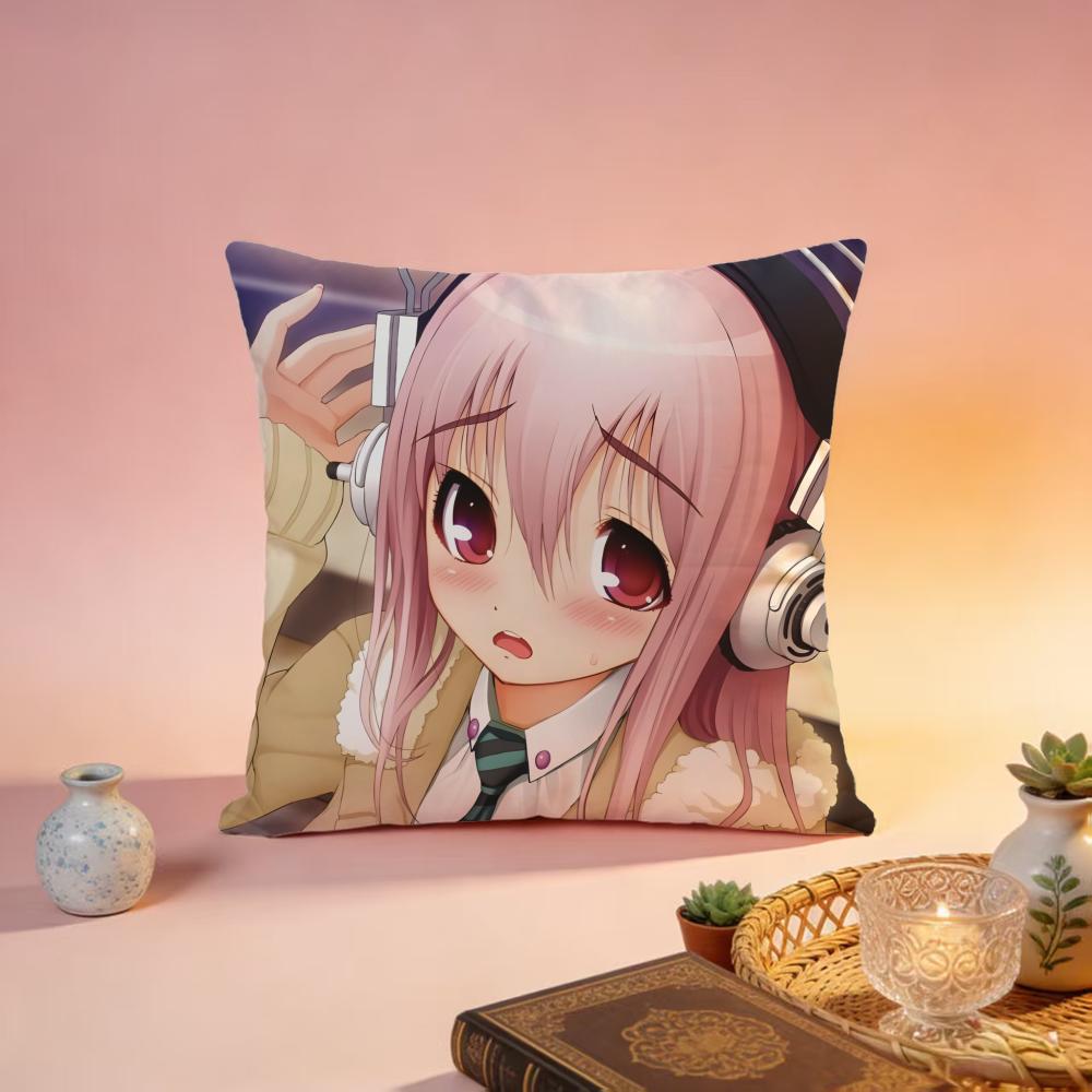 Popular SSUPER SONICOed Cushion Cover Premium SkinFriendly Pillow Case MultiPurpose for Home Office Travel