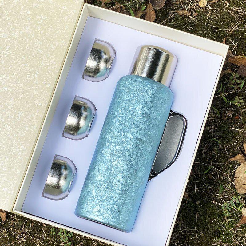 Luxury Titanium Tea Infuser Pot with Temperature Display - Large Capacity Insulated Cup for Business or Office