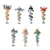 Beginner Crochet Kit for Adults Ocean Animal Spiral Kit, DIY Coastal Hanging Ornament Craft Educational Knitting Novices with Yarn And Accessories