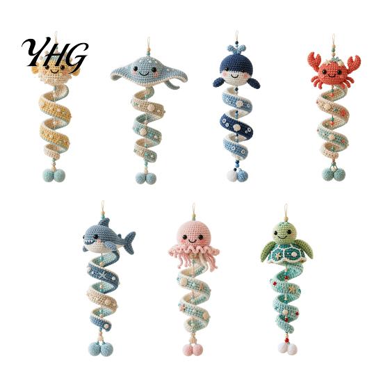 Beginner Crochet Kit for Adults Ocean Animal Spiral Kit, DIY Coastal Hanging Ornament Craft Educational Knitting Novices with Yarn And Accessories