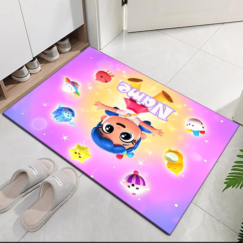 Custom Name True and the Rainbow Kingdom Printed Carpet, for Office Chair Living Room Bedroom Kitchen Room Decor Gifts.