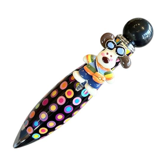 

Cartoon Retractable Ballpoint Pen for Students Cute Dog Gel Pen with Comfort Grip Smooth Writing Adorable Stationery Gift for Girls Teens B