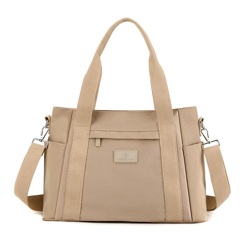 

Нейлоновая сумка модная повседневная многокарманная сумочка сумка-мессенджер большая вместимость сумка-тоут сумка через плечо женская большая сумка хаки