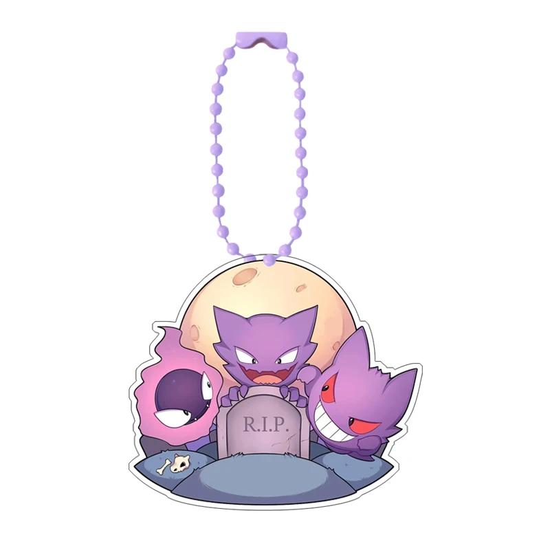 Pokemon Gengar Jigglypuff Gengar Mimikyu Self-Control Acrylic Cartoon Key Buckle Pendant Anime Classics Game Collection Toys