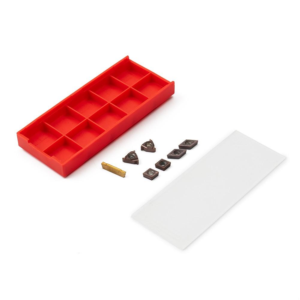 7pcs Carbide Insert Set for 10mm Shank Turning Tool Holder CCMT060204/11IR/11ER