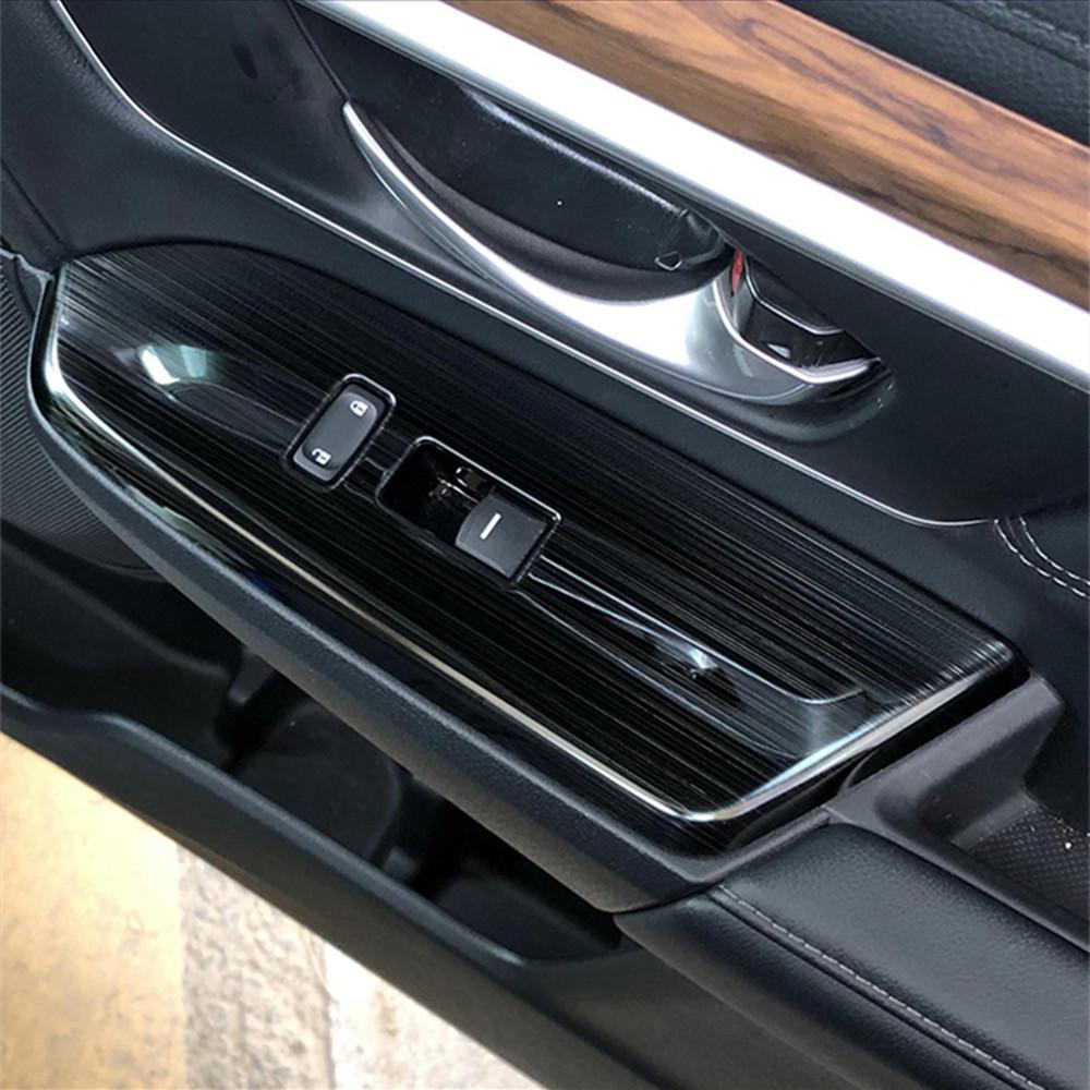 Stainless Car Window Lift Switch Button Decoration Panel Cover Trim For Honda CRV CR-V 2017-2019 2020 2021 Sticker Accessories
