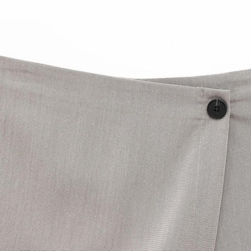 Kaslead New Arrival Women's Clothing Fashion Style Fashion Minimalist Pure Color Wrap Short Pantskirt 1264050