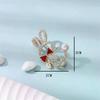Cute Creative Pink Crystal Bowknot Rabbit Brooches For Women Pearl Rhinestone Lapel Pins Jewelry Clothing Accessories